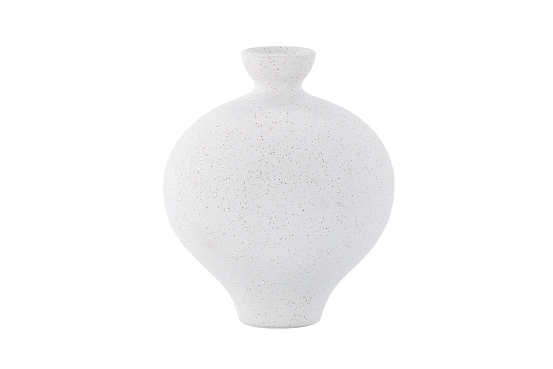 Venture Home Rellis Vase - White/Black Dots - D6*H24*B20cm