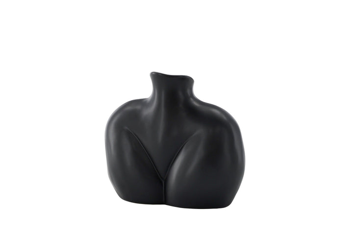 Venture Home Harvey Vase - Matte Black - 17*10*15Hcm