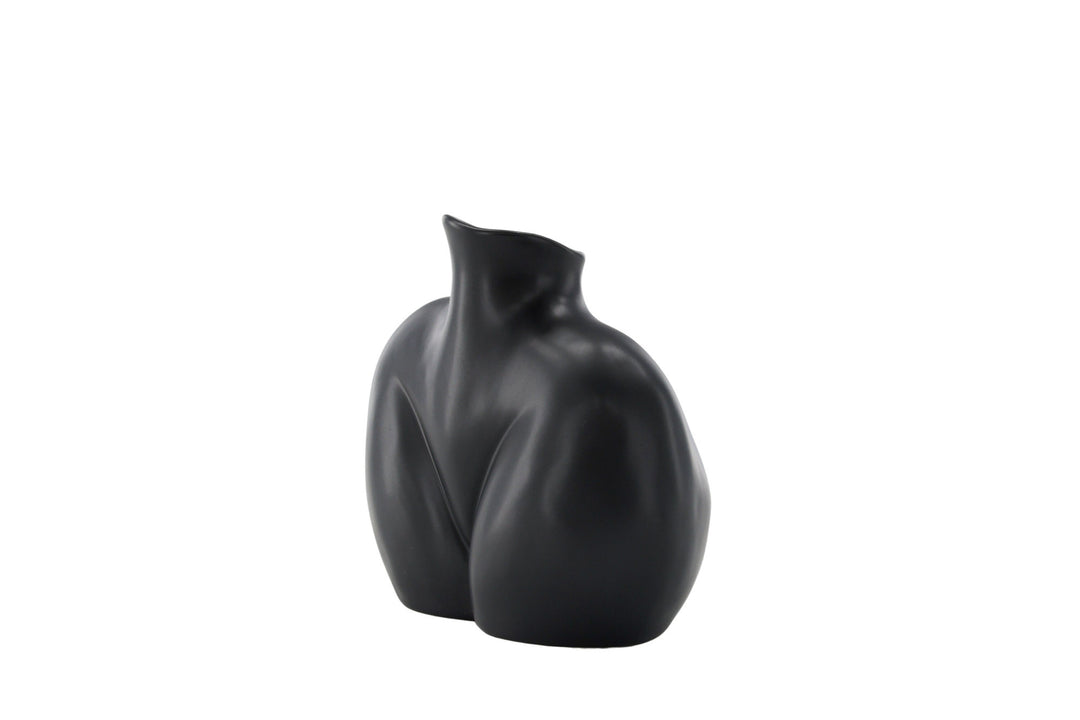 Venture Home Harvey Vase - Matte Black - 17*10*15Hcm