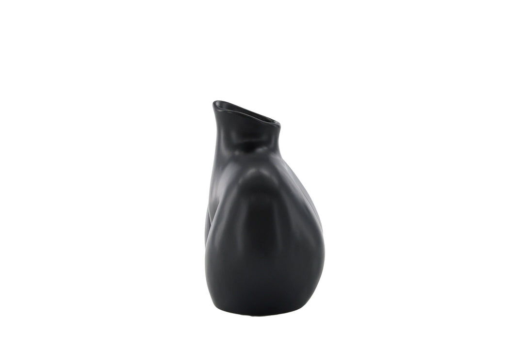 Venture Home Harvey Vase - Matte Black - 17*10*15Hcm
