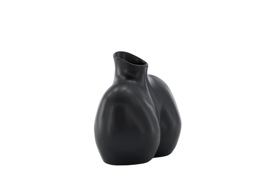 Venture Home Harvey Vase - Matte Black - 17*10*15Hcm
