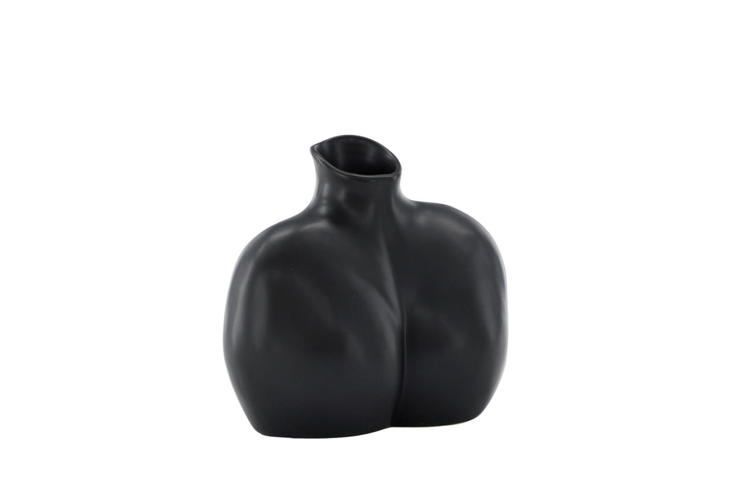 Venture Home Harvey Vase - Matte Black - 17*10*15Hcm