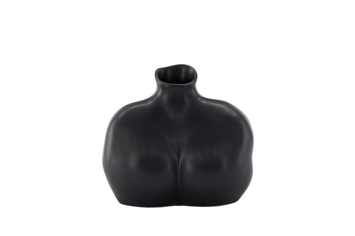 Venture Home Harvey Vase - Matte Black - 17*10*15Hcm