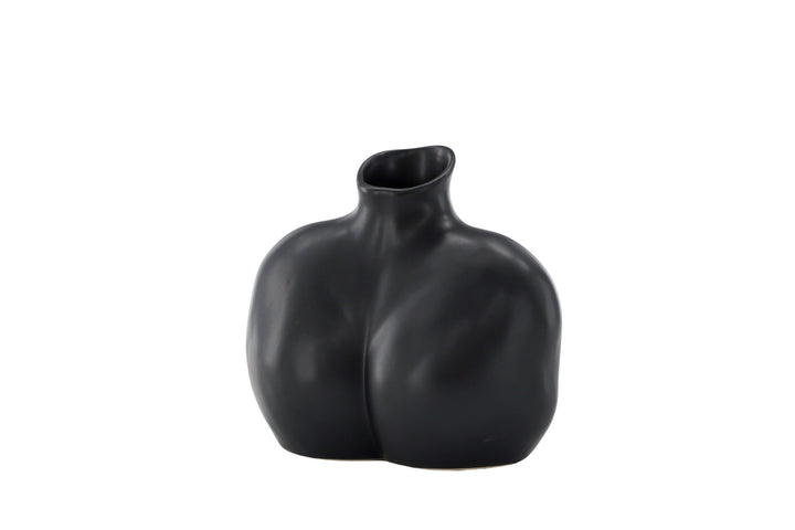 Venture Home Harvey Vase - Matte Black - 17*10*15Hcm