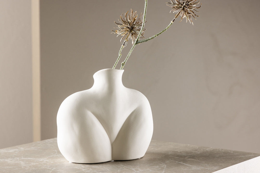 Venture Home Harvey Vase - Offwhite - 17*10*15Hcm