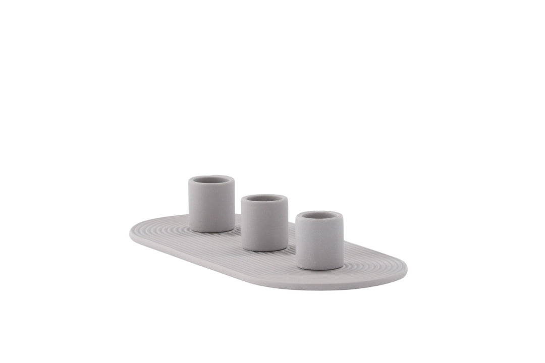 Venture Home Dian Candlestick - Grey - W24*H4cm