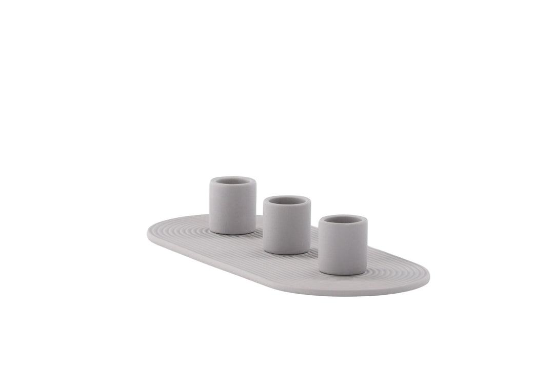 Venture Home Dian Candlestick - Grey - W24*H4cm