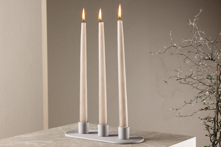 Venture Home Dian Candlestick - Grey - W24*H4cm
