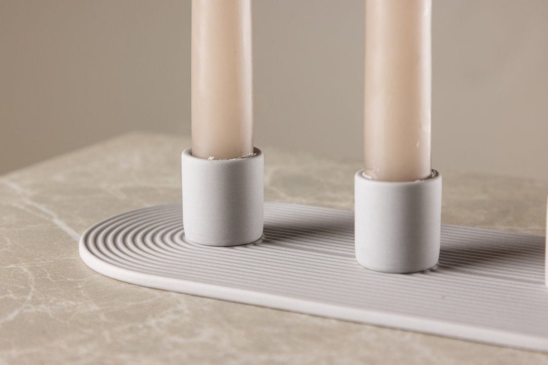 Venture Home Dian Candlestick - Grey - W24*H4cm