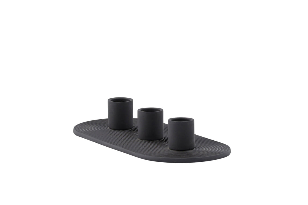 Venture Home Dian Candlestick - Black - W24*H4cm