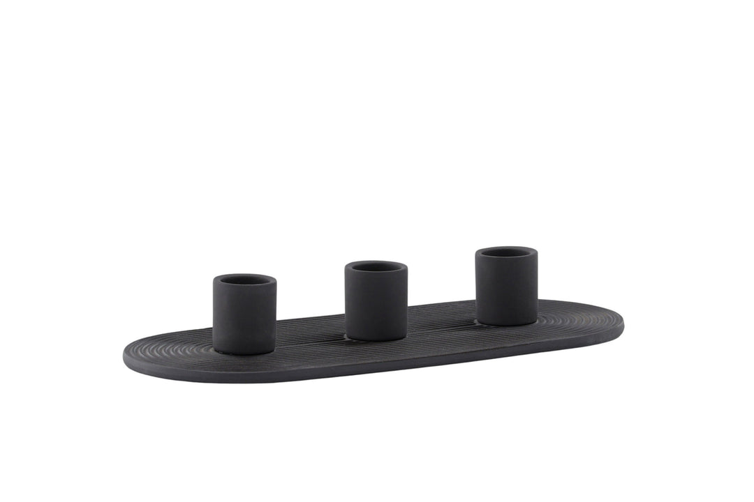 Venture Home Dian Candlestick - Black - W24*H4cm