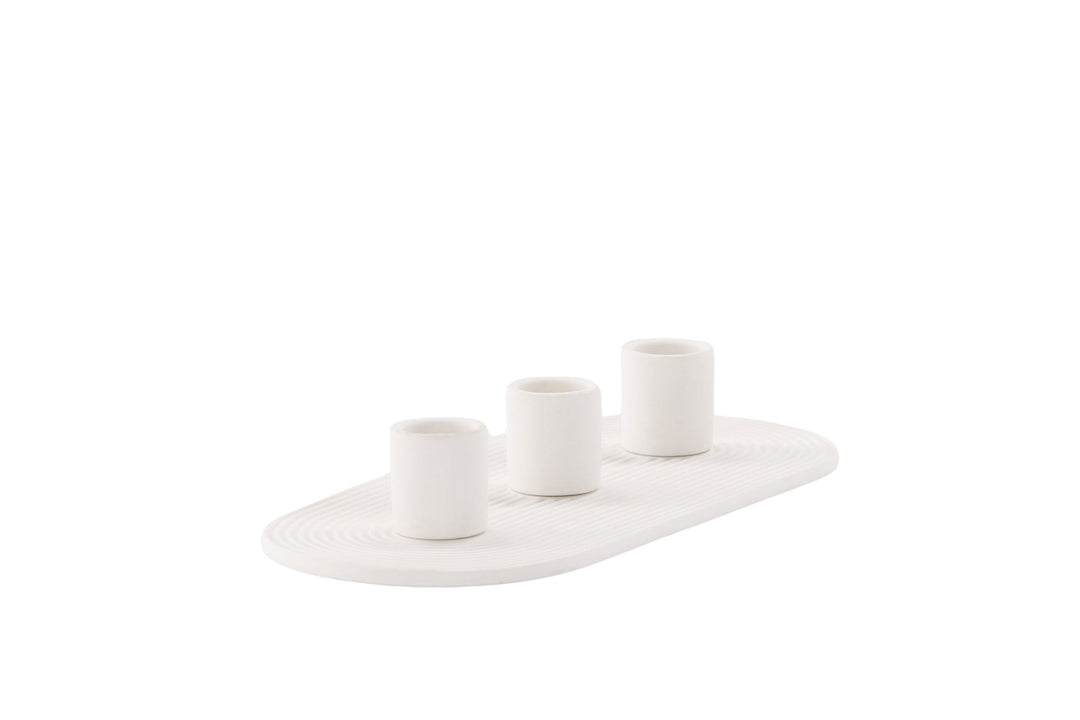 Venture Home Dian Candlestick - White - W24*H4cm