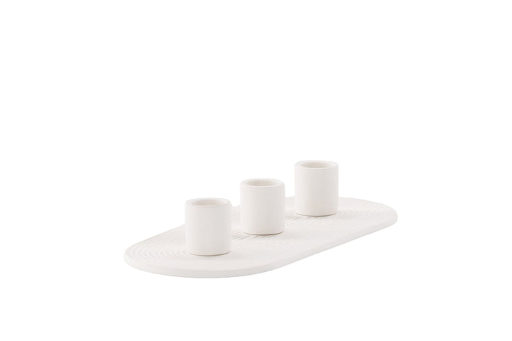 Venture Home Dian Candlestick - White - W24*H4cm