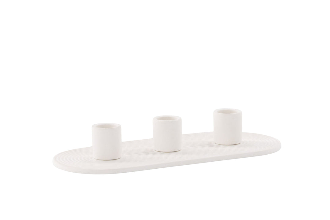 Venture Home Dian Candlestick - White - W24*H4cm