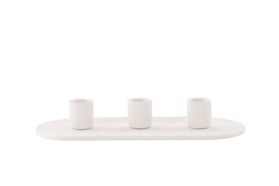 Venture Home Dian Candlestick - White - W24*H4cm