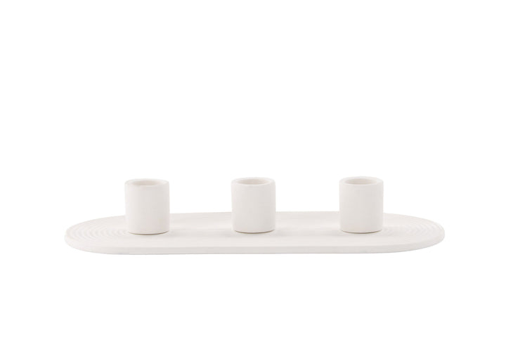 Venture Home Dian Candlestick - White - W24*H4cm