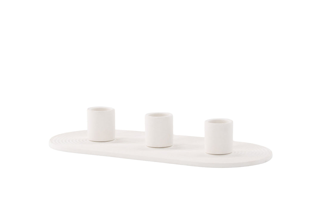 Venture Home Dian Candlestick - White - W24*H4cm