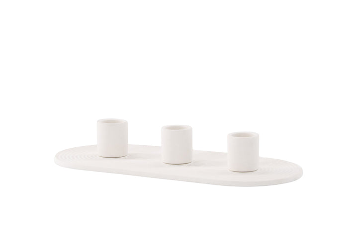 Venture Home Dian Candlestick - White - W24*H4cm