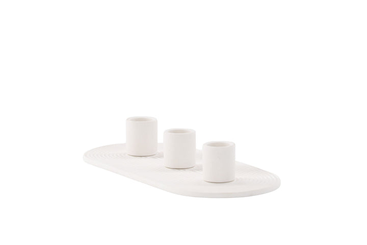 Venture Home Dian Candlestick - White - W24*H4cm