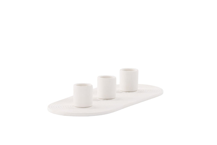 Venture Home Dian Candlestick - White - W24*H4cm