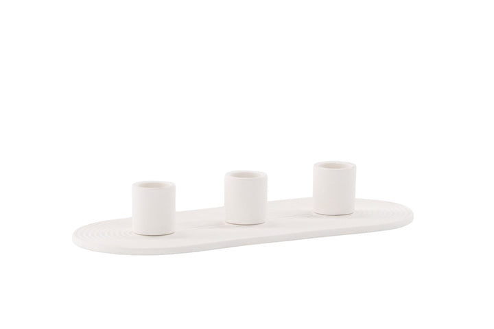 Venture Home Dian Candlestick - White - W24*H4cm