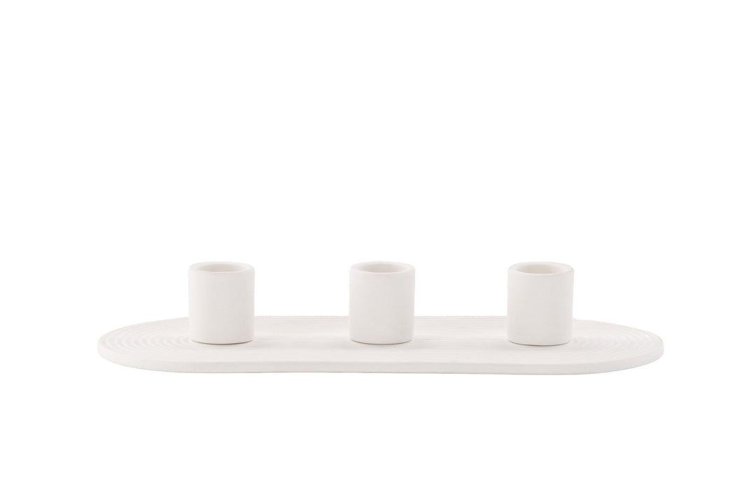 Venture Home Dian Candlestick - White - W24*H4cm