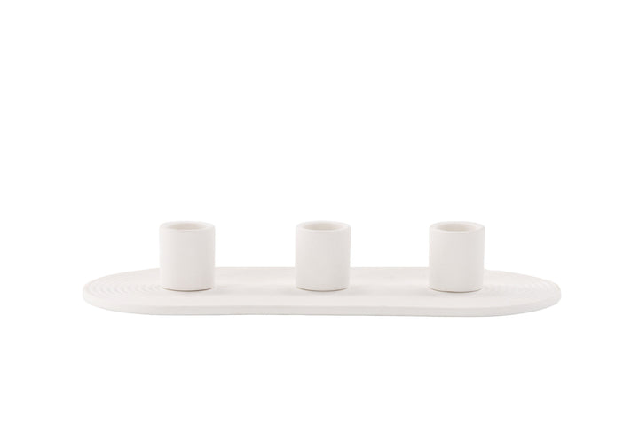 Venture Home Dian Candlestick - White - W24*H4cm