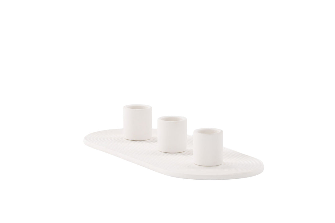 Venture Home Dian Candlestick - White - W24*H4cm
