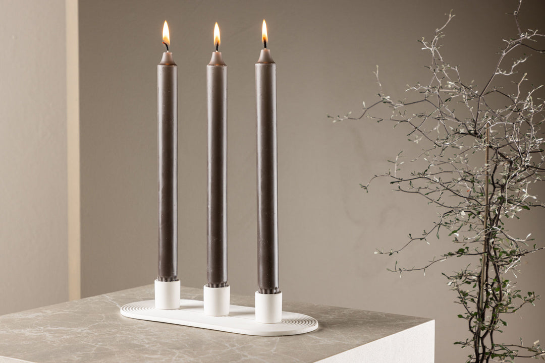 Venture Home Dian Candlestick - White - W24*H4cm