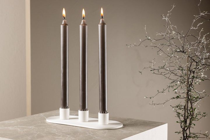 Venture Home Dian Candlestick - White - W24*H4cm