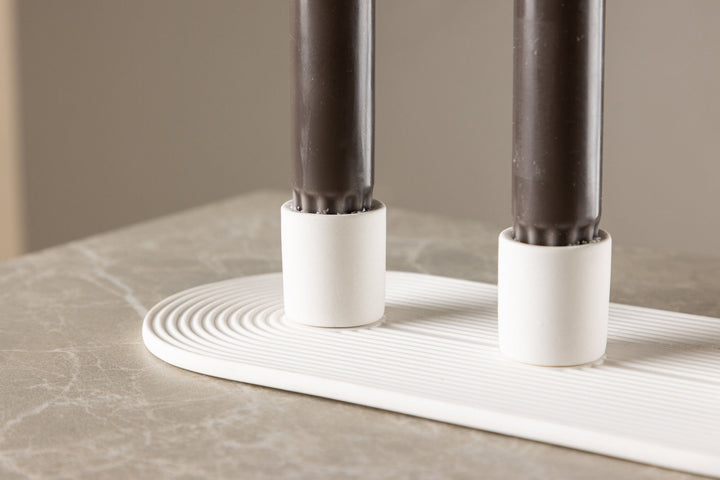 Venture Home Dian Candlestick - White - W24*H4cm