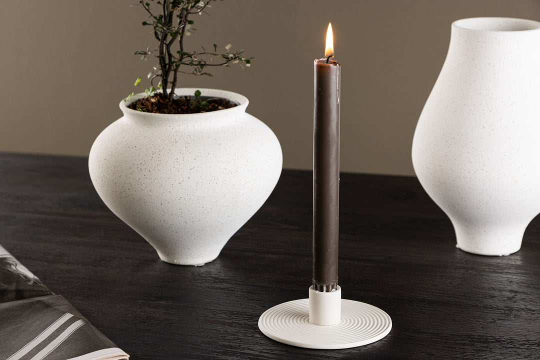 Venture Home Dian Candlestick - White - W12*H4cm