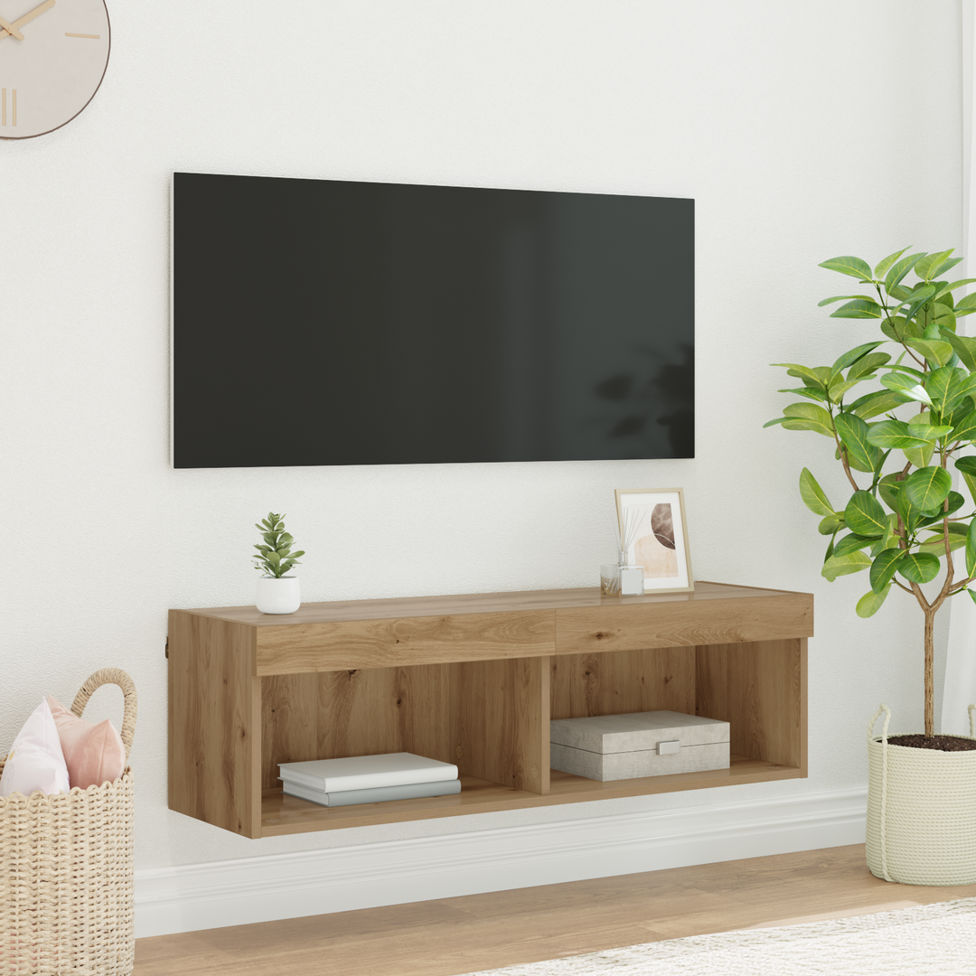 TV vægskab Artisan Egetræ 100 x 30 x 30 cm Konstrueret træ