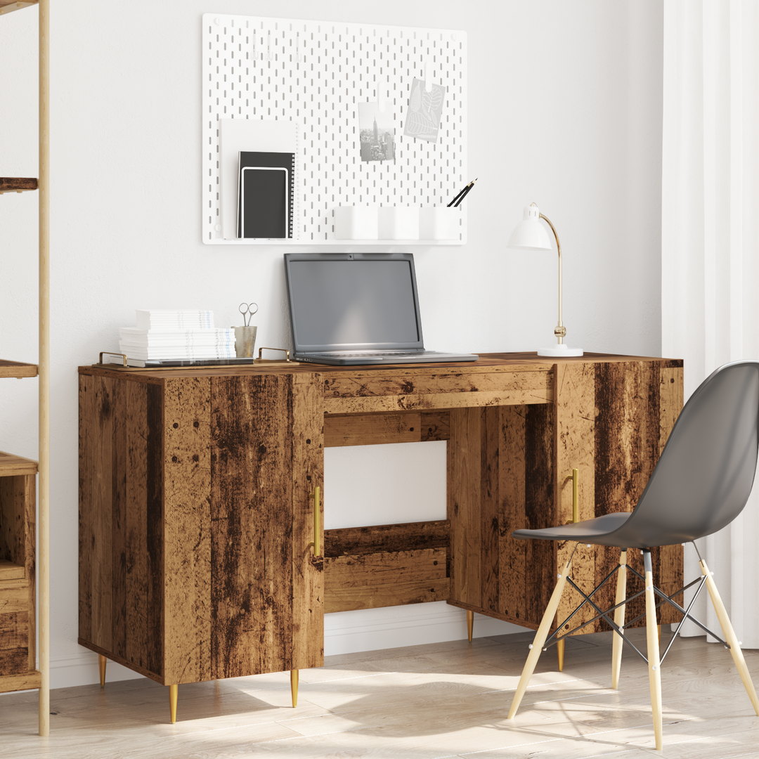 Bord med hylde Gammelt træ 140 x 50 x 75 cm Konstrueret træ