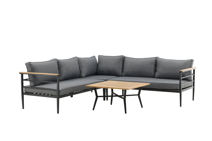 Venture Home Mexico Corner Sofa - Black Alu / Teak
