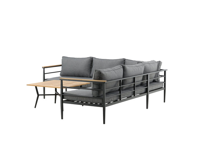 Venture Home Mexico Corner Sofa - Black Alu / Teak