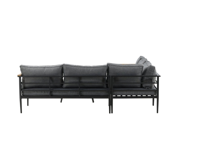 Venture Home Mexico Corner Sofa - Black Alu / Teak