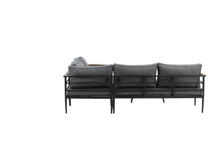 Venture Home Mexico Corner Sofa - Black Alu / Teak