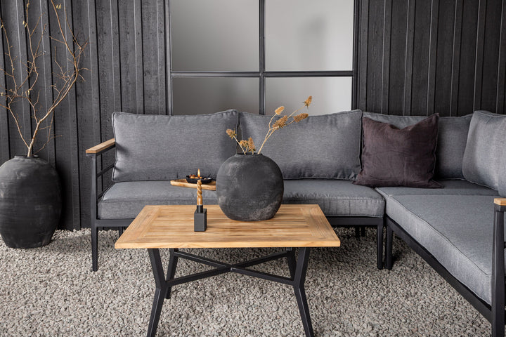 Venture Home Mexico Corner Sofa - Black Alu / Teak