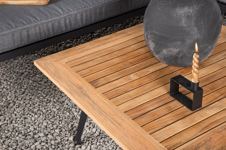 Venture Home Mexico Corner Sofa - Black Alu / Teak