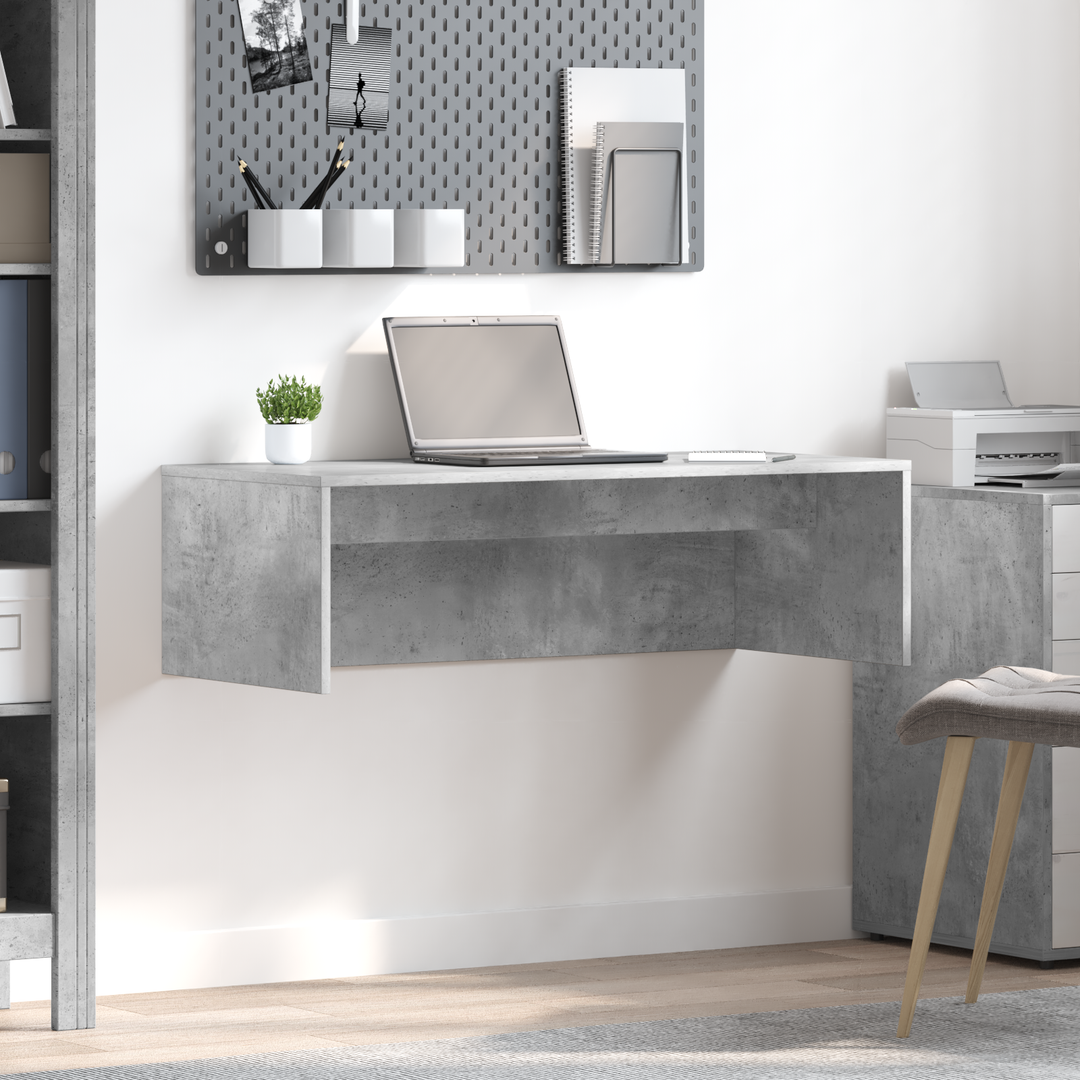 Væghængt skrivebord Beton Grå 100 x 45 x 30 cm Konstrueret træ