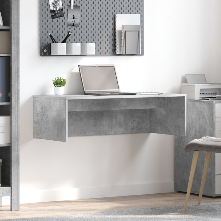 Væghængt skrivebord Beton Grå 100 x 45 x 30 cm Konstrueret træ