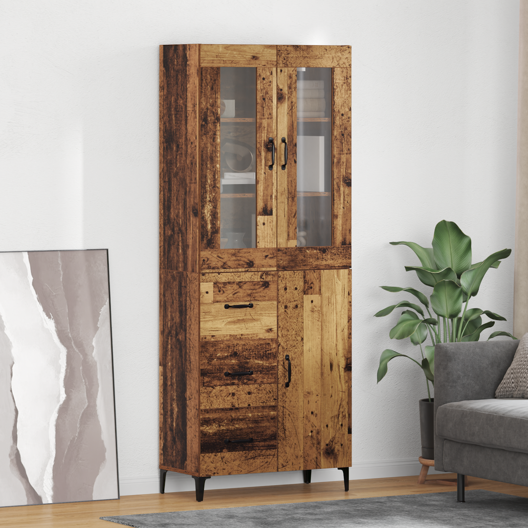Highboard Gammelt træ 69,5 x 34 x 180 cm Konstrueret træ