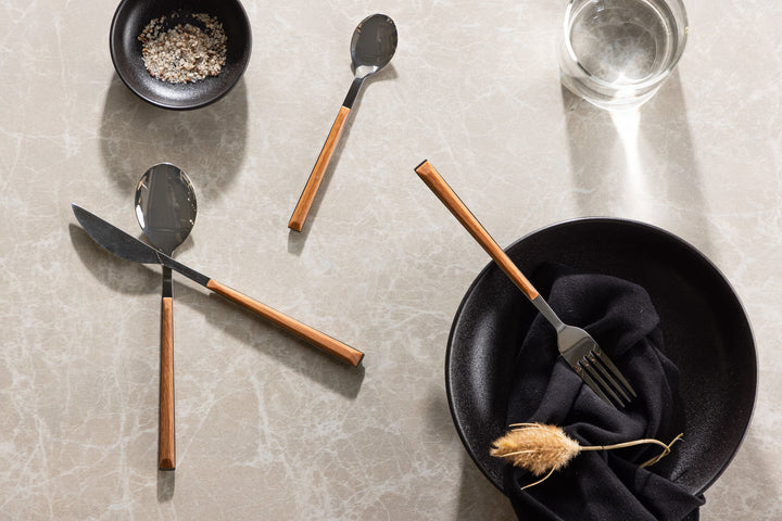 Venture Home Jublie Dining Cutlery Set 24/pcs - Silver/Brown