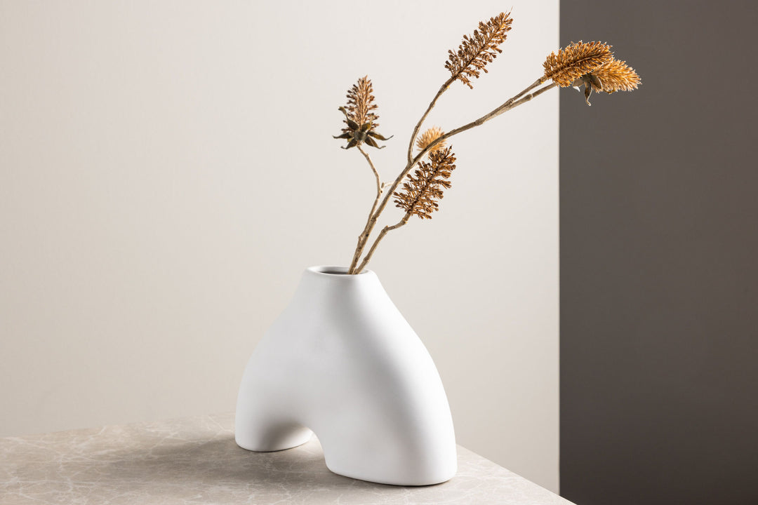 Venture Home Kento Vase - White - 21*8*15Hcm