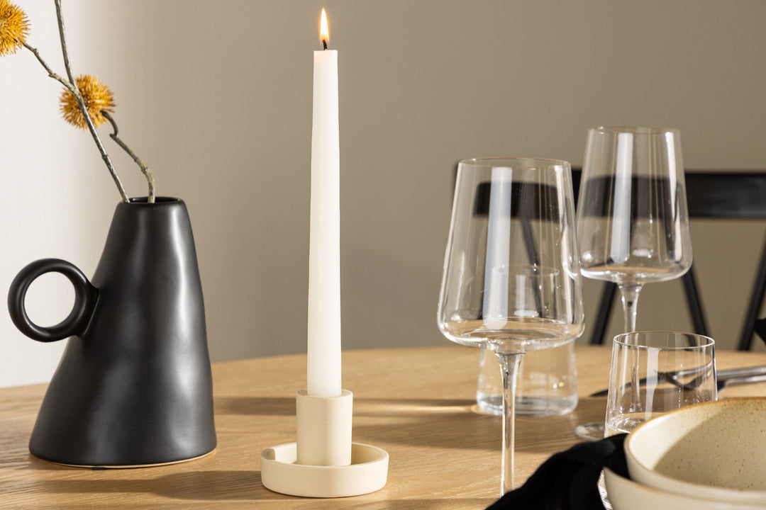 Venture Home Ceco Candlestick - Beige - W11*H6cm