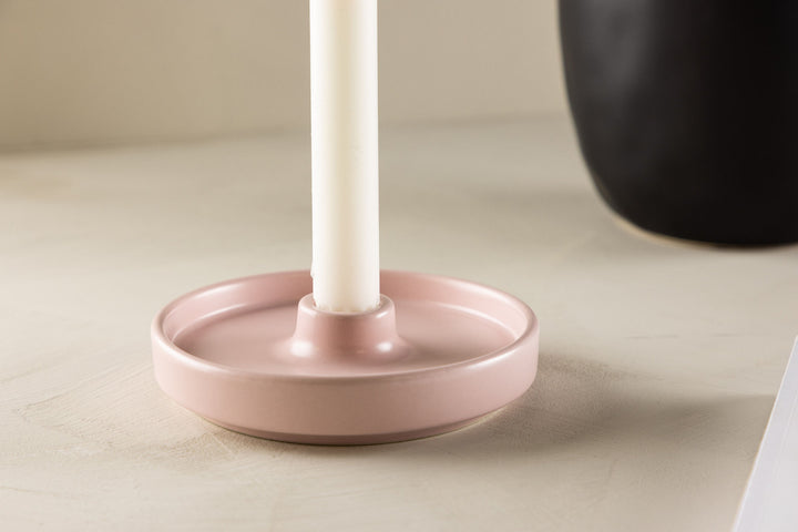 Venture Home Bette Candlestick - Light Pink - W13*H4cm