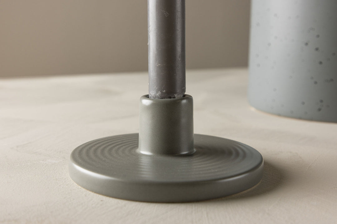 Venture Home Bette Candlestick -  Grey -  W12*H5cm