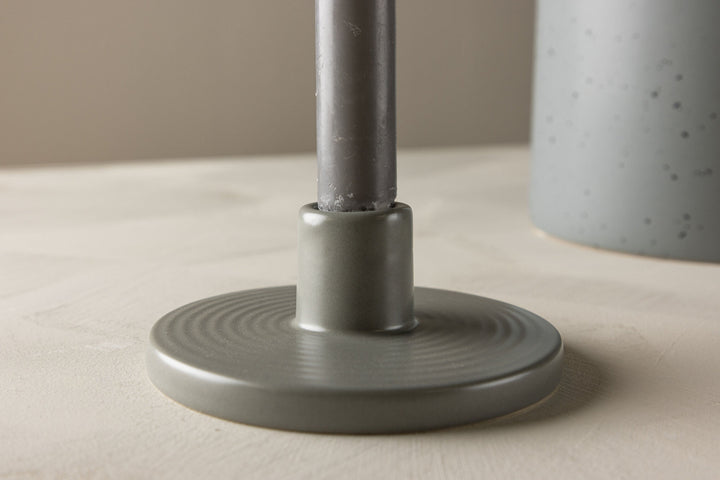 Venture Home Bette Candlestick -  Grey -  W12*H5cm