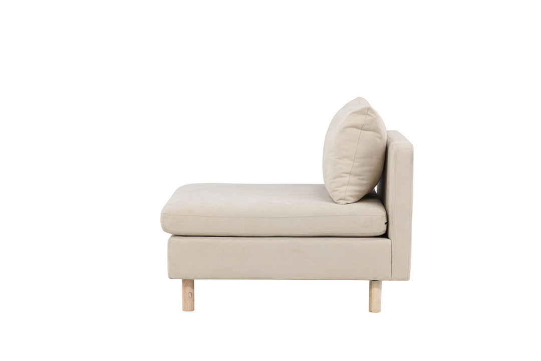 Venture Home Zero Single Sofa - Woodlook / Beige Fabric